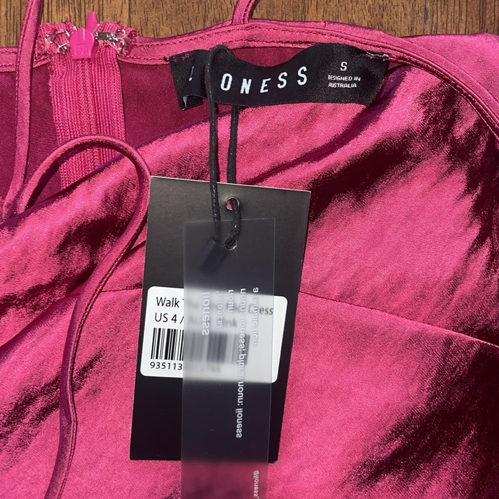 Lioness Walk The Line Midi Dress Magenta size small NWT - Picture 5 of 9